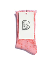 Load image into Gallery viewer, Powder Pink Speckle Frill Top Hand-dyed Socks
