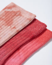 Load image into Gallery viewer, Cherry Ribbed Tie-dye Socks
