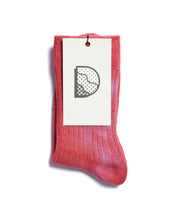 Load image into Gallery viewer, Ruby Ribbed Hand-dyed Socks

