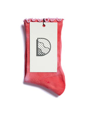 Load image into Gallery viewer, Strawberry Frill Top Hand-dyed Socks
